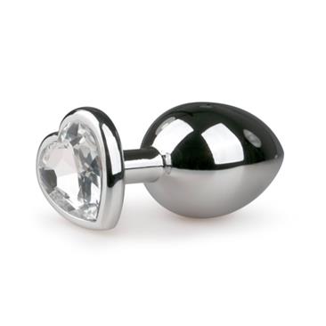 EasyToys Metal Butt Plug No. 7 - Silver/Clear