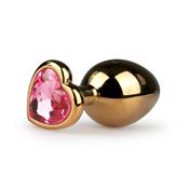 Metal Anal Plug No. 7 - Gold / Pink