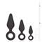 EasyToys Black Buttplugs With Pull Ring - Set