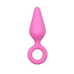 EasyToys Pink Buttplugs With Pull Ring - Small