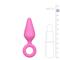 Pink Buttplugs With Pull Ring - Small