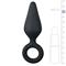 EasyToys Black Buttplugs With Pull Ring - Medium