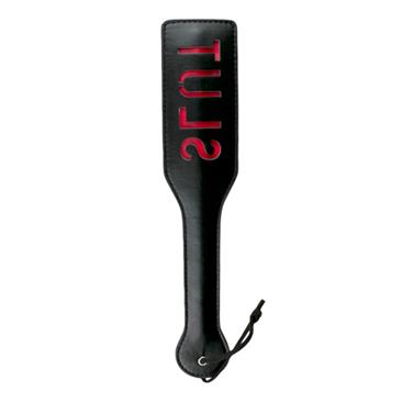 EasyToys Black Leather Paddle - Slut