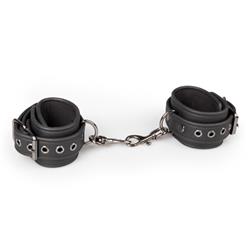 Black Synthetic Leather Handcuffs