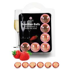 Brazilian Balls Set 6  Strawberries & Sparkling Wine