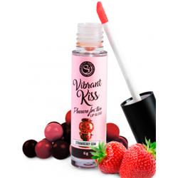 Lip Gloss Vibrant Kiss Flavor Strawberry Gum
