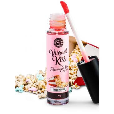 Lip Gloss Vibrant Kiss Flavor Sweet popcorn