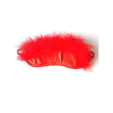 Secret Play Red Marabou Blindfold