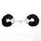 Furry Metal Hand Cuffs Black with Key