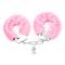 Furry Metal Hand Cuffs Pink with Key