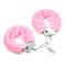 Furry Metal Hand Cuffs Pink with Key