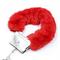 Furry Metal Handcuffs Red