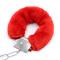 Furry Metal Handcuffs Red