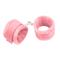 Handcuffs with Velcro with Long Fur Pink