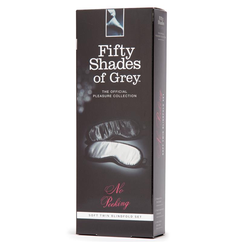 Fifty Shades of Grey No Peeking Soft Twin Blindfol Set
