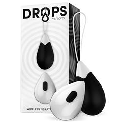 Wireless Vibrating Egg Drops USB Silicone Black