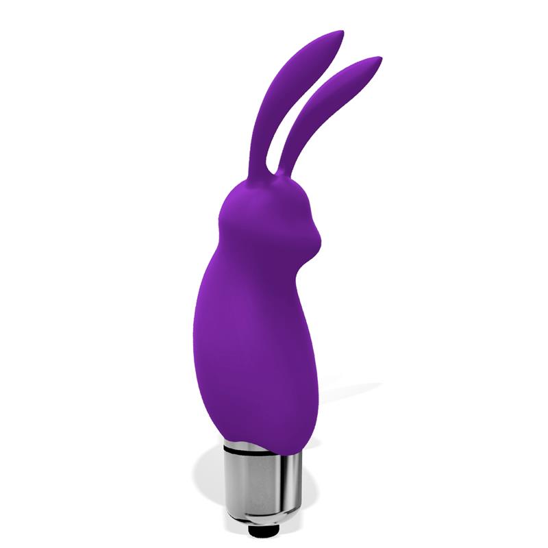 Hopye Rabbit Vibrating Bullet Silicone Purple
