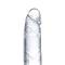 Glazed 20 cm. Clear Dildo with Balls