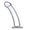 Glazed 18 cm. Curved Clear Dildo