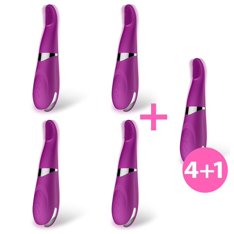 Pack 4+1 No. Six Clitoris Vibe Tongue G-Spot Stimulator USB Silicone