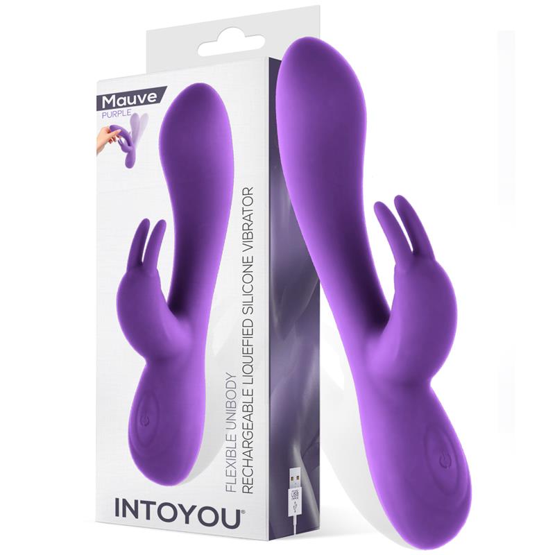 Mauve Mauve Liquefied Silicone Unibody Vibe USB Purple