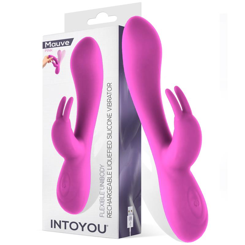 Mauve Unibody Liquefied Silicone Vibe USB Pink